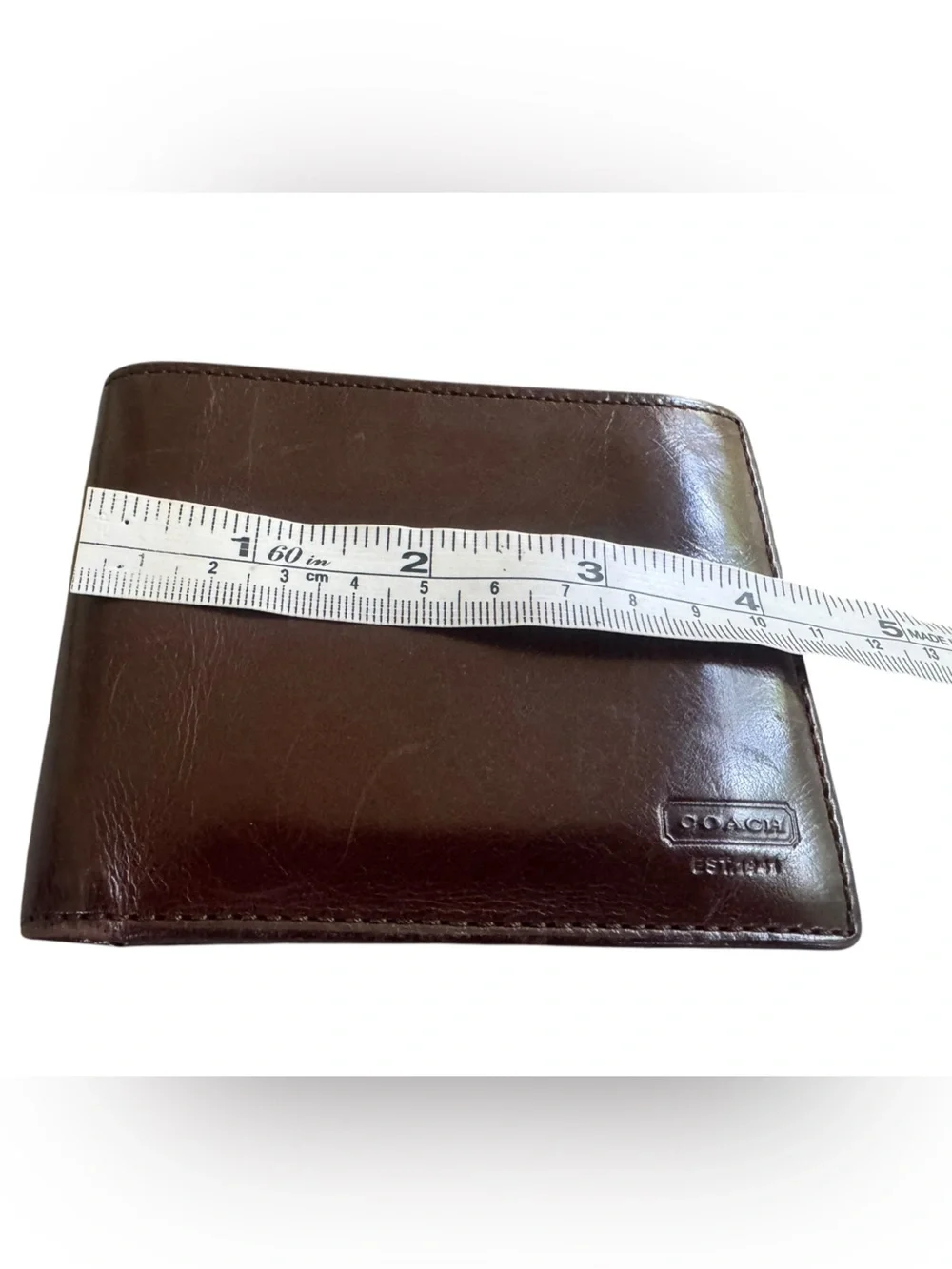 Coach men’s Bifold Dark Brown Leather Wallet